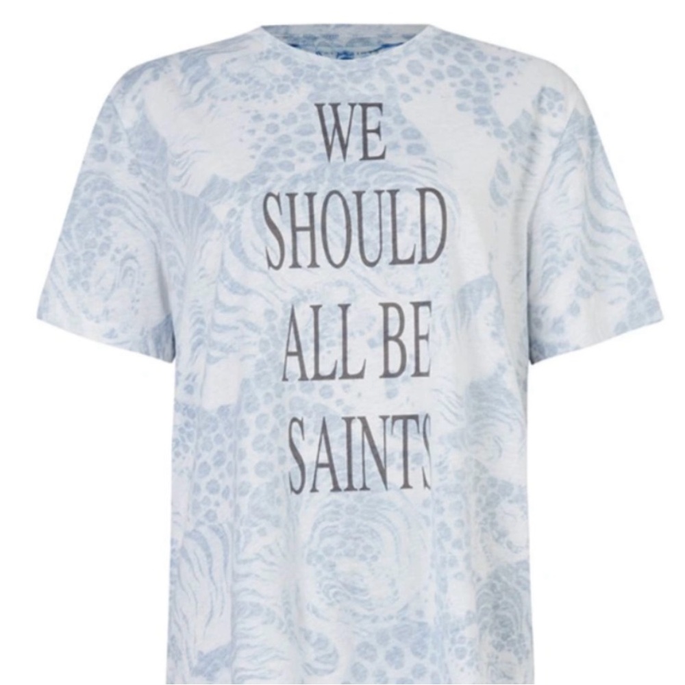 NWT AllSaints reverse boyfriend tee. Size Small - Picture 4 of 7